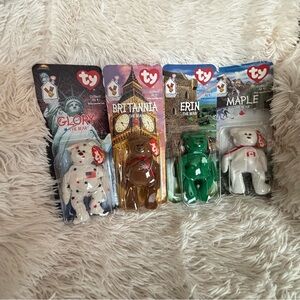 Ty Beanie Babies McDonald's Cards - Glory, Britannia, Erin, Maple
